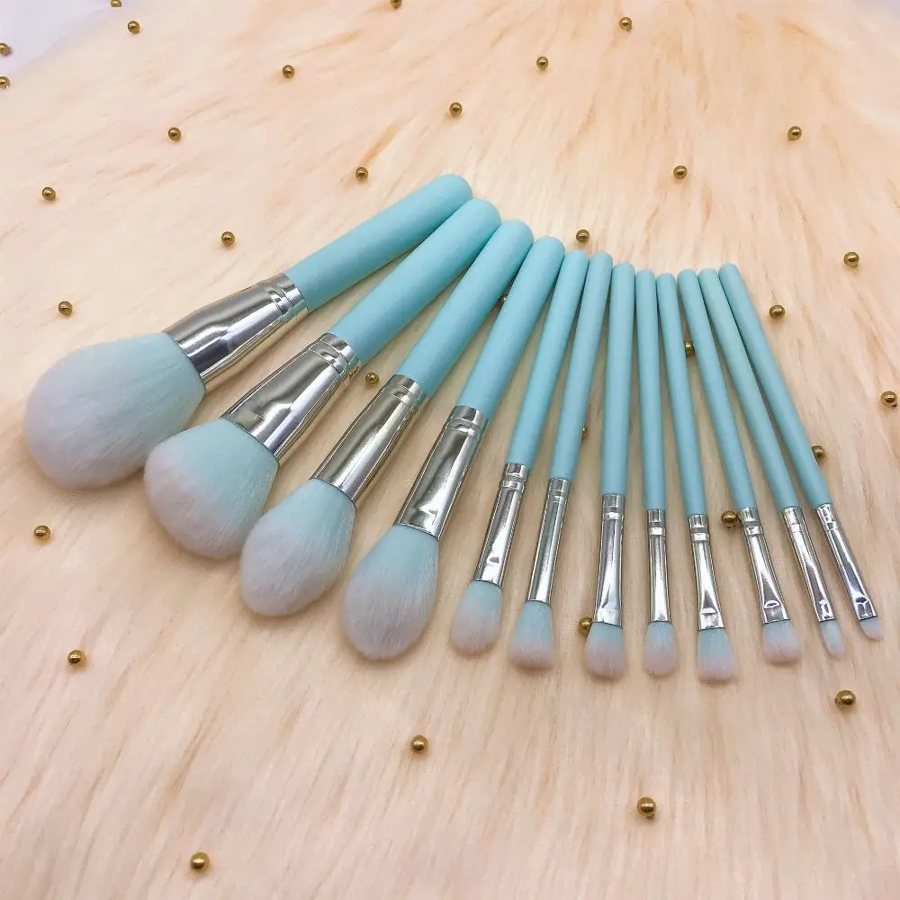 12 pièces/ensemble pinceaux de maquillage professionnels fourrure douce fard à paupières poudre brosse ombre à paupières correcteur ensemble de pinceaux cosmétiques