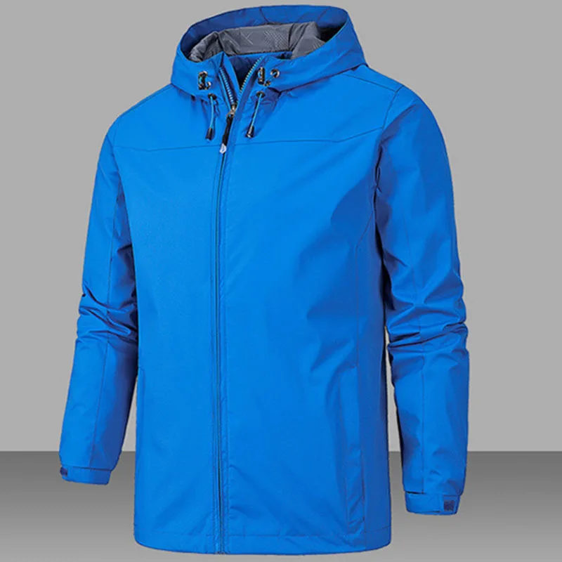 

New Arrival Men Jacket Coat Waterproof Wind Breaker Hoodie Sport Outwear Outdoor Men's Clothing Male Trench Overcoat MY837