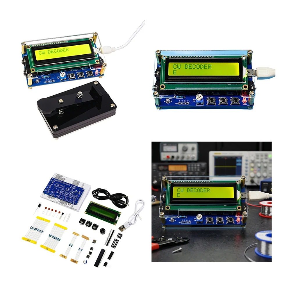 for amateur Radio For CW Decoder Trainer with Digital LCD Display Audio Signal Input Character Decoding USB Power Supply