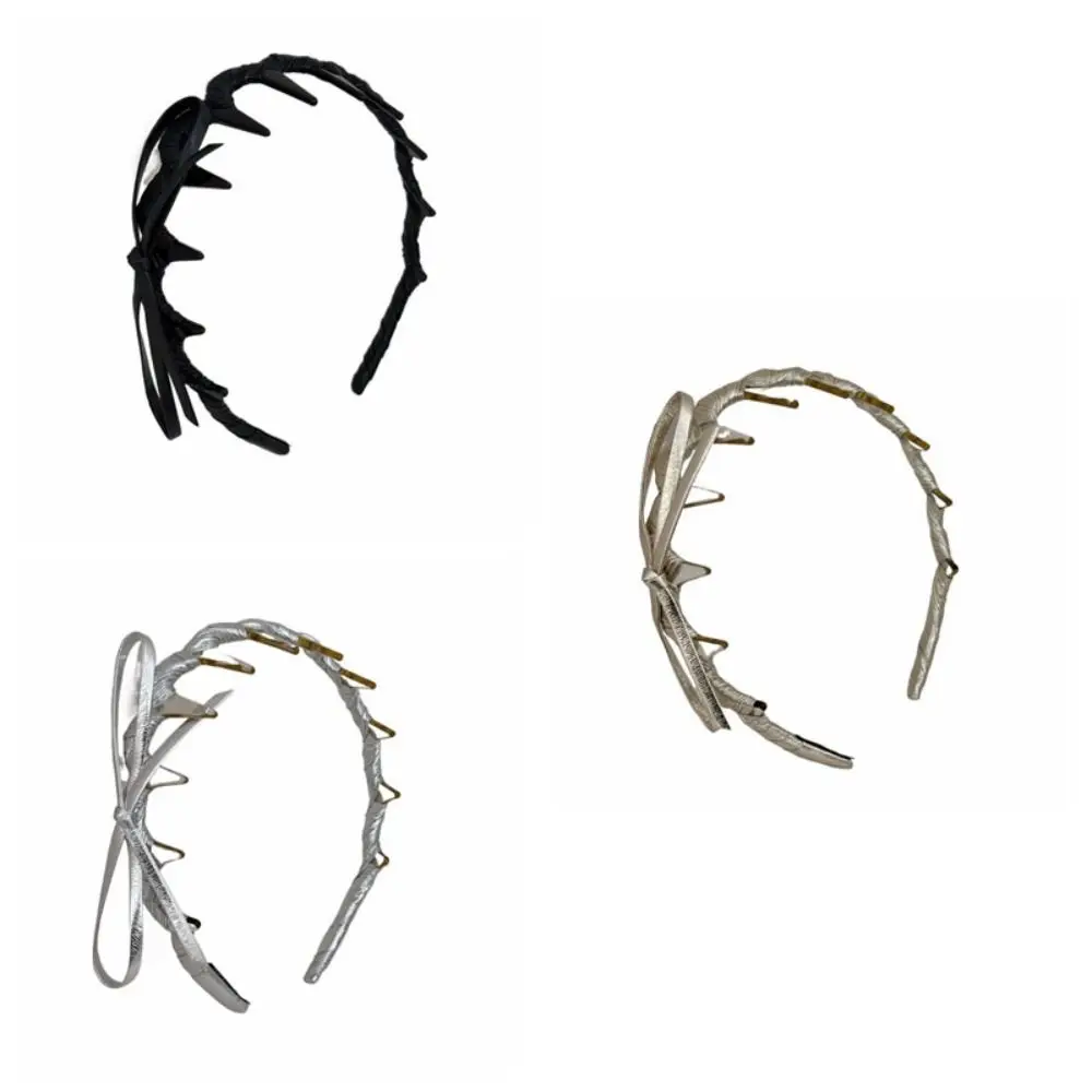 أزياء عدم الانزلاق القوس عقال رقيقة البلاستيك موجة الشعر الفرقة أغطية الرأس على شكل حرف U بو الجلود هيرباند السفر