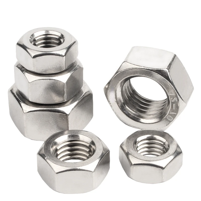 304 Stainless Steel Left-Hand Hexagonal Thread Lock Nut M3 M4 M5 M6 M8 M10 M12 M14 M16 M18 M20 Inverted Tooth Hexagonal Nut view 6