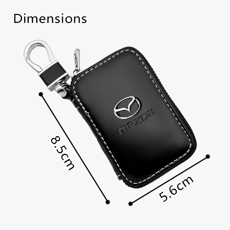 Porte-clés en cuir véritable Clé de voiture Sac Multi Function Key Case pour Mazda 2 3 5 6 M5 Ms CX-4 CX-5 CX6 M3 M6 MX3 Accessoires 1Pc