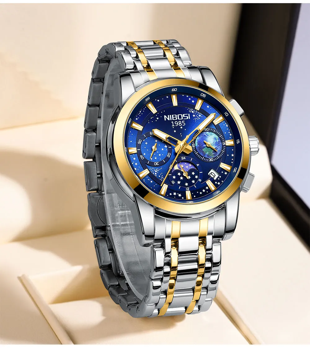 Montres à quartz étanches pour hommes, horloge Shoous, affichage du calendrier de la semaine, cadeau de mode masculine, marque supérieure, luxe