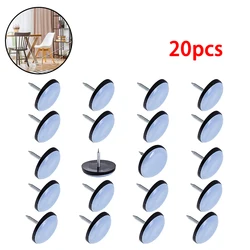 20pcs Nail on Furniture Pads Furniture Sliders Chair Leg Movers Floor Protectors Furniture Glides Pad Household Accessories