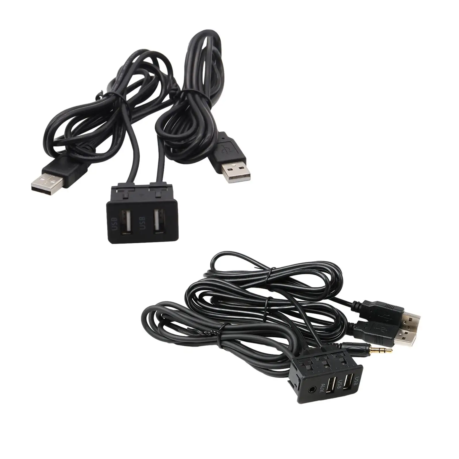 Car Dash Flush Mount USB Extension Cable Car Accessories USB Extension Cable for Trucks Dashboard Panel Motorcycle Boats