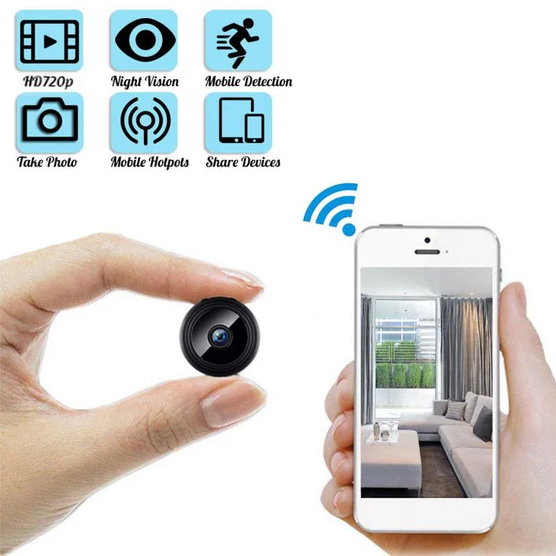 Nowy 1080P zabezpieczenia IP mikro kamera bezprzewodowa Wifi bezpieczeństwo pilot nadzoru noktowizor mobilny rejestrator wykrywania Cam