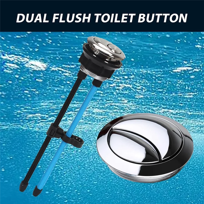 

J1UL1N Toilet Tank Button Dual Push Flushing Toilet Button Replacement Toilet Flush Button With Thread 38Mm / 1.49Inch 2Pack