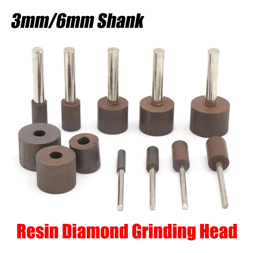 

1pcs Resin Diamond Sintered Grinding Head 3/6mm Shank Inner Hole Grinding Rod For High Hardness Materials Polishing Rotary Tools