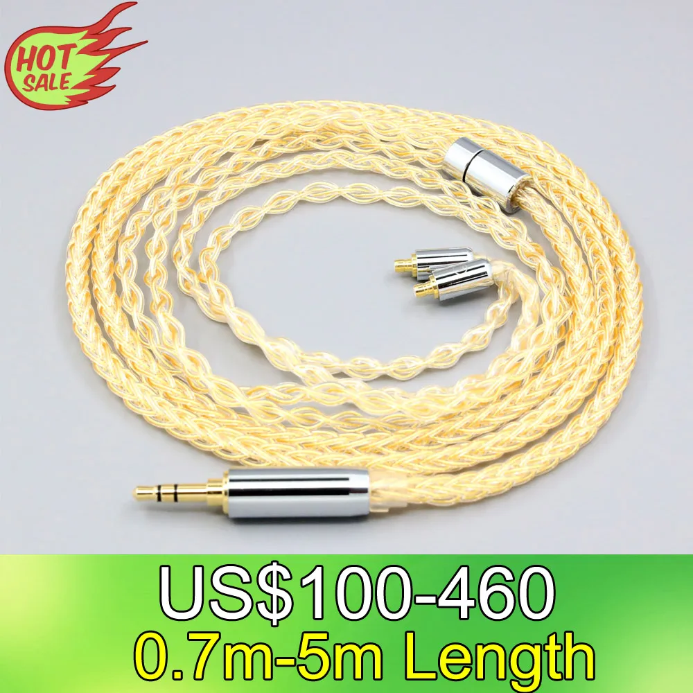 

LN008437 8 Core 99% 7n Pure Silver 24k Gold Plated Earphone Cable For Acoustune HS 1695Ti 1655CU 1695Ti 1670SS