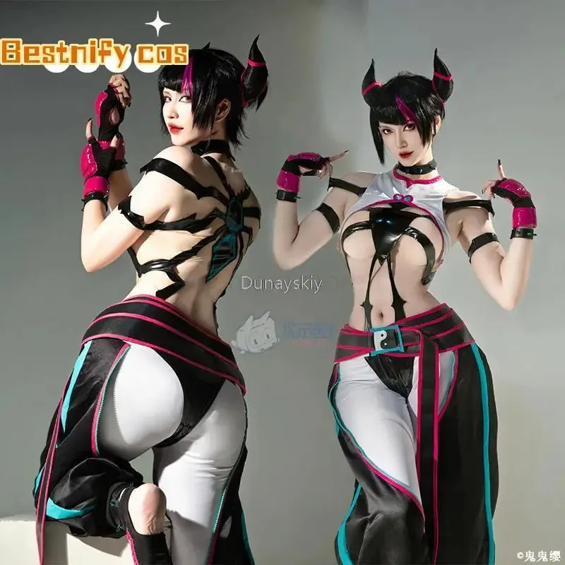 2025 11 شارع مقاتلة SF المرأة هان جوري تأثيري حلي سترة وسراويل مع قفازات حزام هان جوري شعر مستعار حفلة الهالوين Disgui