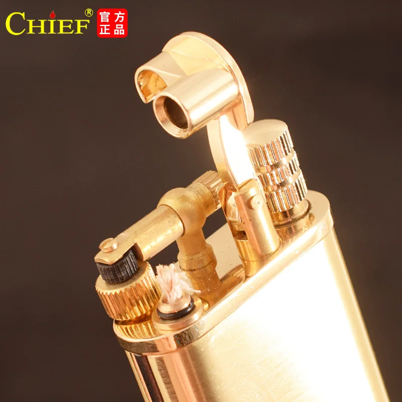 CHIEF Kerosene Lighter 229 Model Arm Lift Grinding Wheel Ignition One Machine Dual-purpose 10000, Metal Compact Open Flame