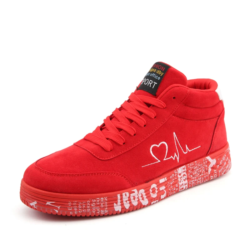 Red High Top Sneakers Women Shoes 2022 Spring Canvas Running Women's Casual Sport Shoes Man Graffiti basket femme Big Size 35-44