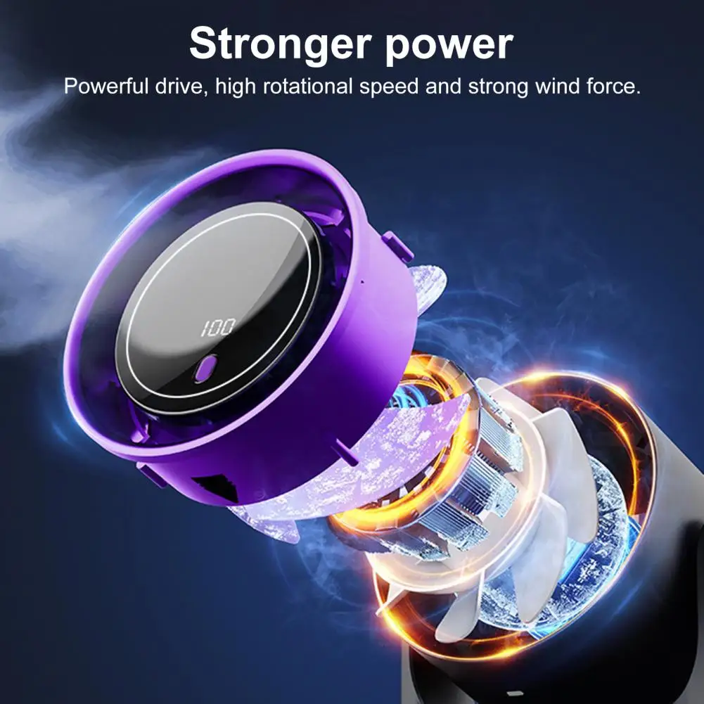 Personal Fan Portable Desktop Fan Portable Usb Rechargeable Mini Desk Fan with Led Digital Display 100 Speed Adjustable for Home