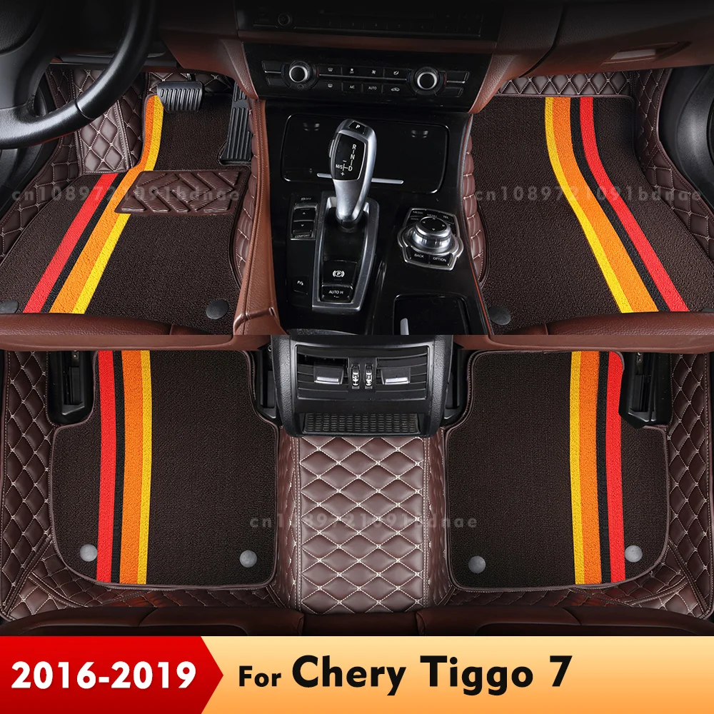

Для Chery Tiggo 7 2016 2017 2018 2019 двухслойные автомобильные коврики на заказ, автомобильные подушечки для ног, ковер, аксессуары для интерьера