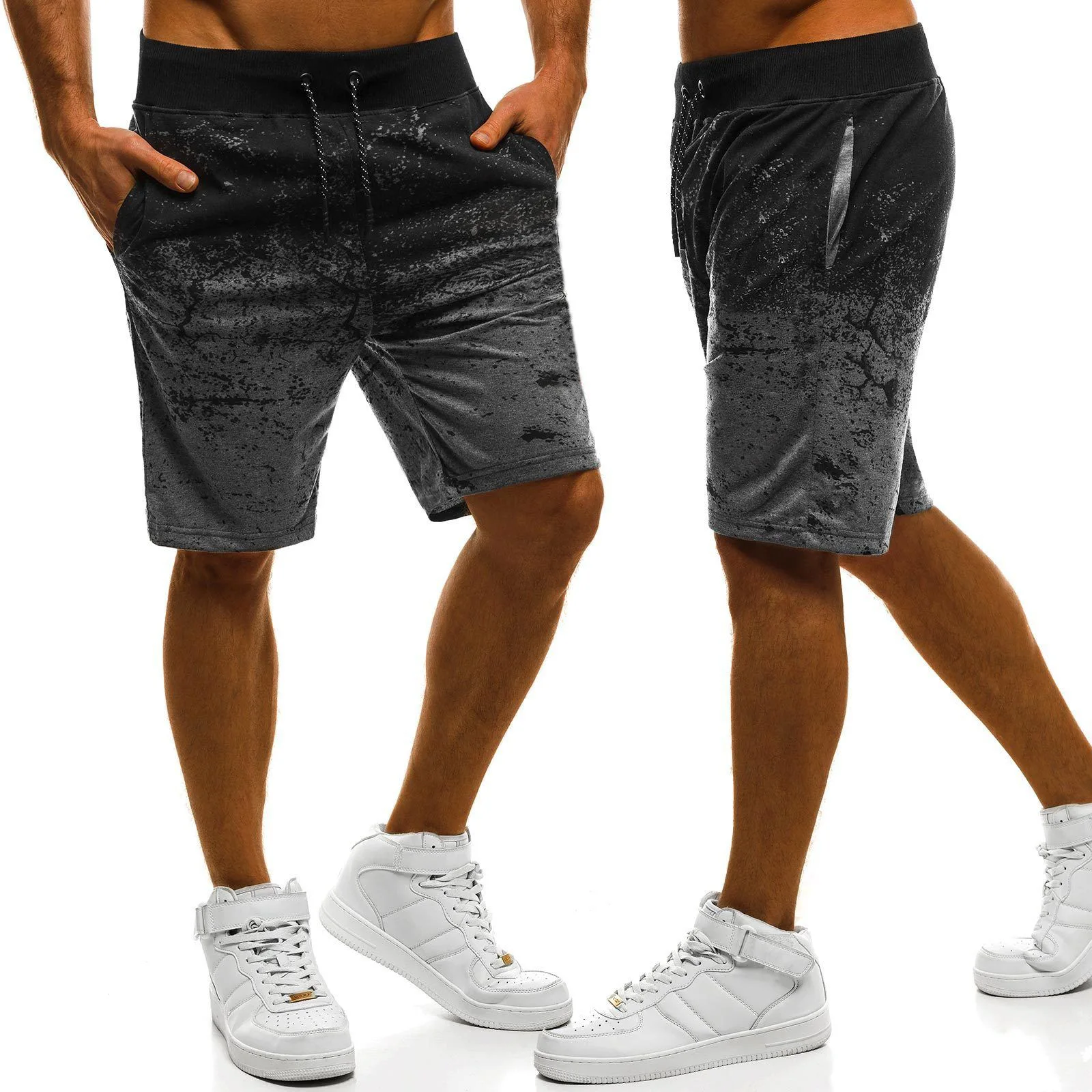 Jogging décontracté en coton pour homme, short de proximité Wstring, pantalon cinq quarts nickel é, poches, short respirant, été, éclaboussures