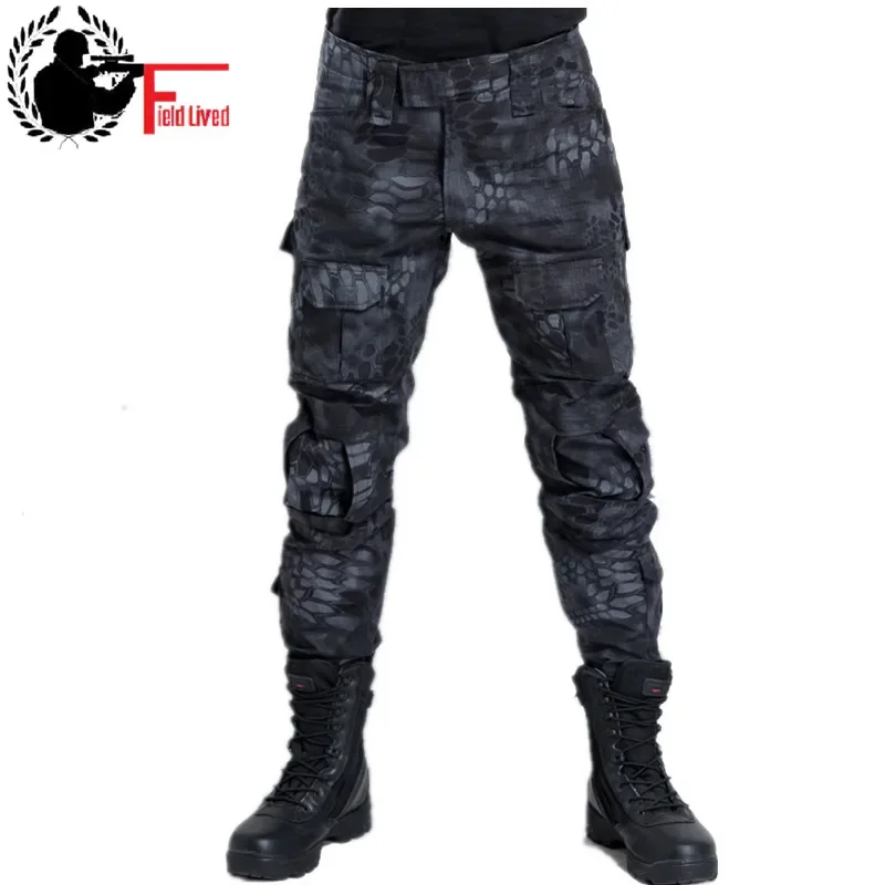 Man Pants Style Camouflage Pant for Man Train Python Overalls Cargo Pants Male Fashion