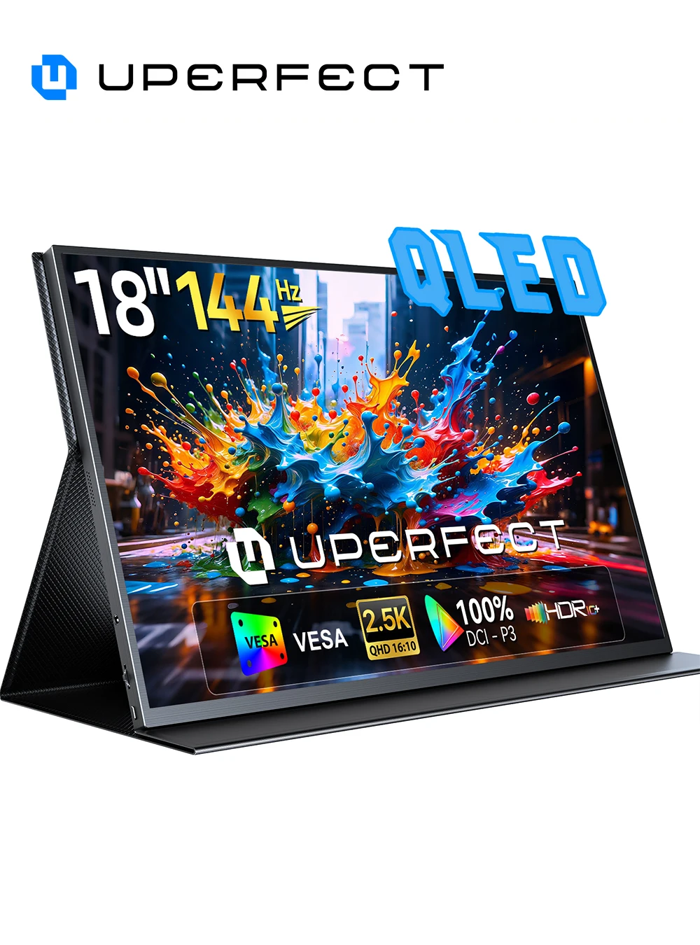 UPERFECT 18インチ 144Hz ゲーミングモニター QHD IPS