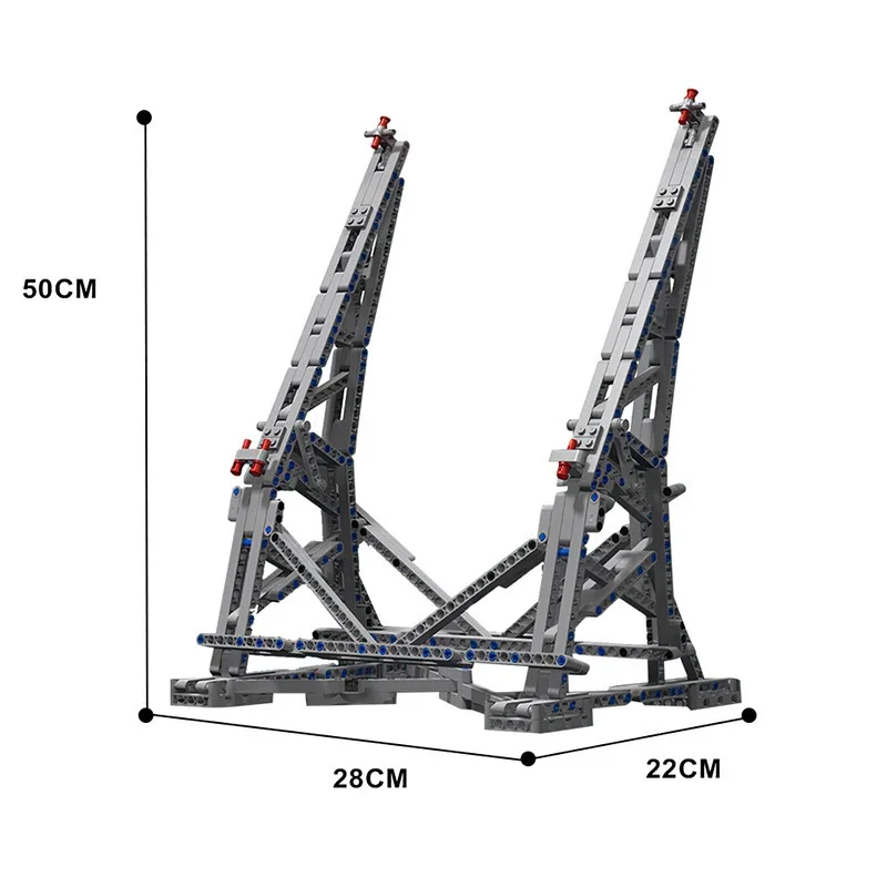 407 Stuks Huazhi Bouwstenen MOC-10219 Efferman 'S Verticale Standaard Voor Millenniumvalk 75192 Gemaakt In China