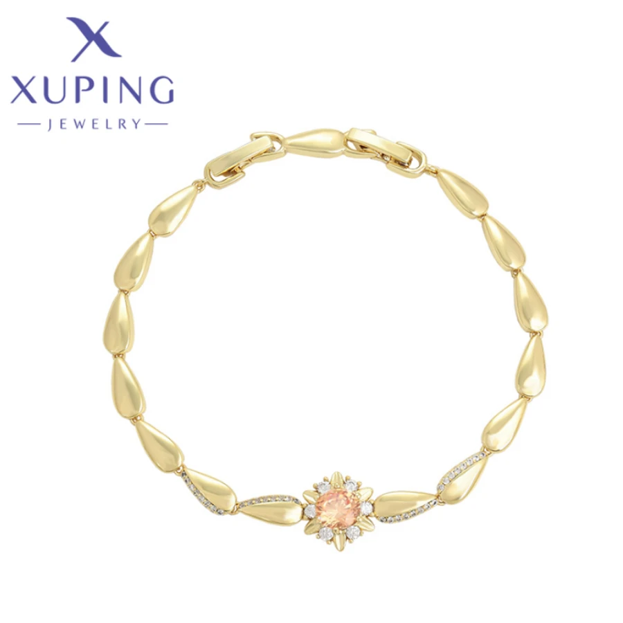 Xuping Jewelry New Trendy Personality Style Women's Bracelets Light Gold Color Birthday Christmas Gifts X000705250