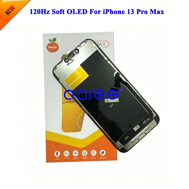 RJ Brand 120Hz Soft OLED Display Screen For iPhone 13 Pro MAX Display LCD Screen Touch Digitizer Assembly