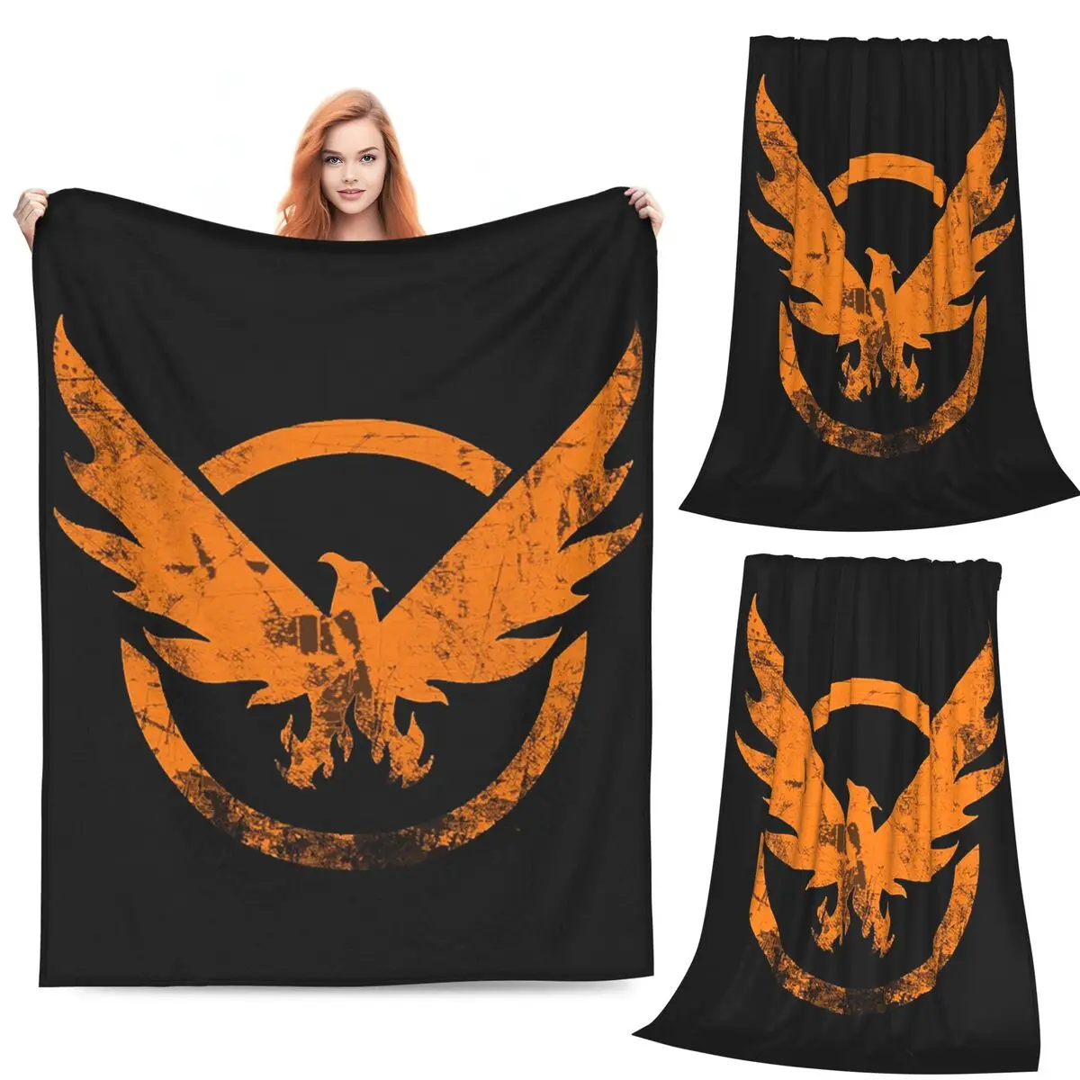 

Потертое одеяло с логотипом The Division SHD, флисовое одеяло для дивана, дышащее одеяло для дивана, постельные принадлежности, офисные пледы, покрывало, одеяло