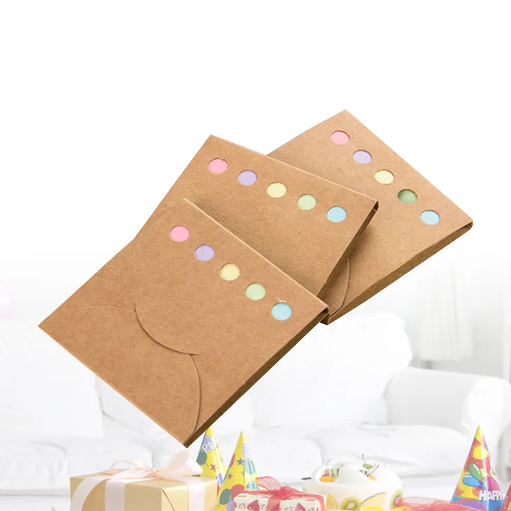 3 pezzi bloc-notes colorati schede flash vuote portatili blocchetti memo pieghevoli carte di studio fai da te materiale scolastico di piccole dimensioni cancelleria ideale