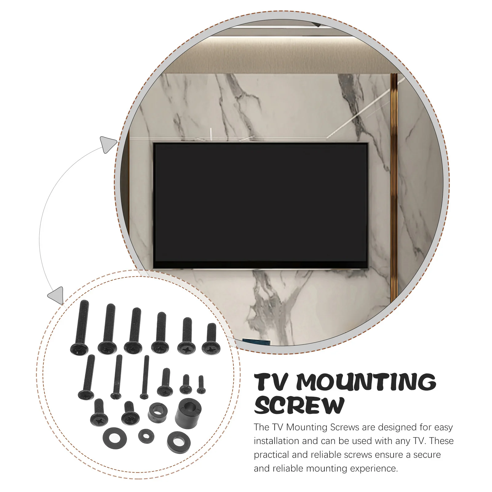 

1 Set Mounting Screws Heavy Duty Iron Hardware For Universal Wall Bracket Installation Replacement Kit Fastening Supplies