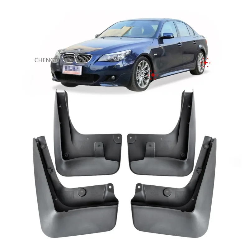 For BMW 5 Series E60 Saloon E61 Estate And M5 Sport Mud Flaps Splash Guards For BMW 5 Series Mudguards 4pcs 2003-2009