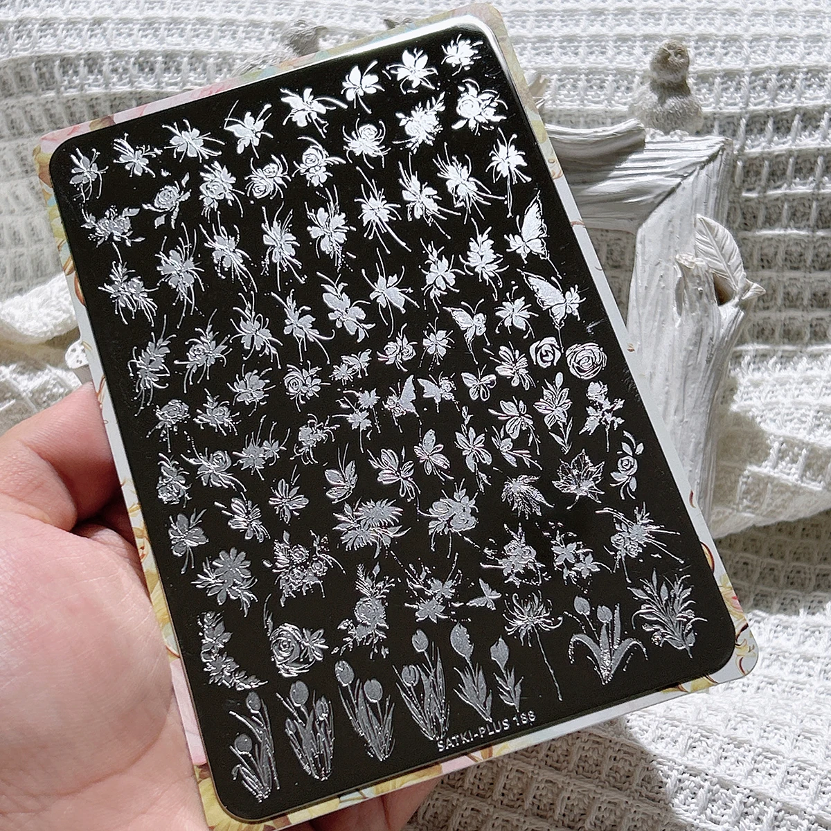 

Nail Art Stamping Plate Stamping Steel Plate Beginner-Friendly No-Painting Nail Decoration Template Snow Grass Butterfly Nail Art Floral Small Flowers Hand-Painted Nail Decoration Stamping Nail Polish Mold Nail Stamping Template Transparent Transfer Silic