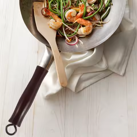 Wooden Anti-Scald Pot Handle Replacement Ergonomic Heavy-Duty Pan Grip Kitchen Cookware Supplies Easy Install Detachable Handle