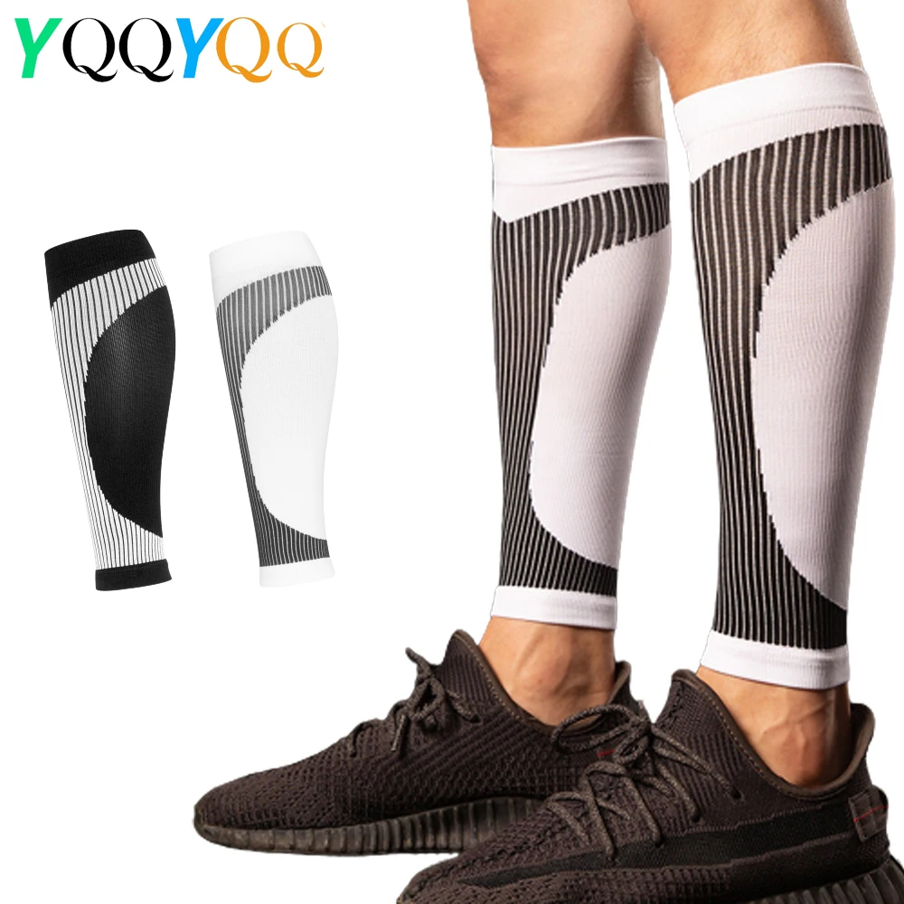 1Pair Calf Compression Sleeve for Men & Women,Footless Compression Socks 20-30mmHg for Leg Support, Shin Splint, Pain Relief