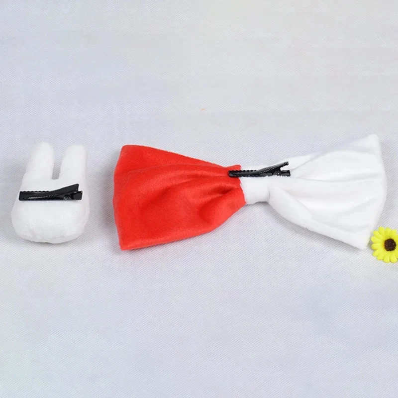 Anime Danganronpa Hair Clip Plush Props Enoshima Junko monokuma Rabbit girl kawaii Cosplay Cute Hairpin Headwear Gifts