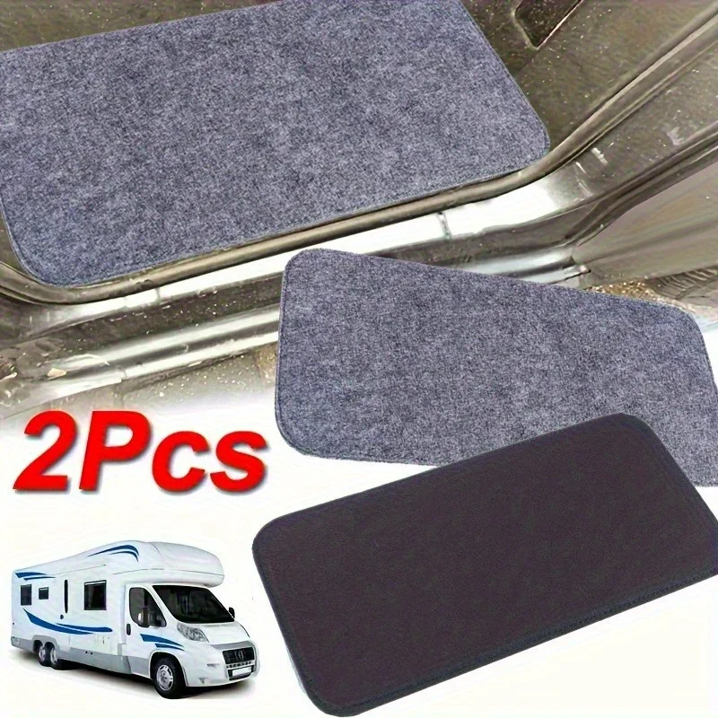 

2pcs Caravan Door Step Mats Universal RV Cab Door Step Mats Thicken Fabric Anti-Slip Door Pads for Camper Motorhome Accessories