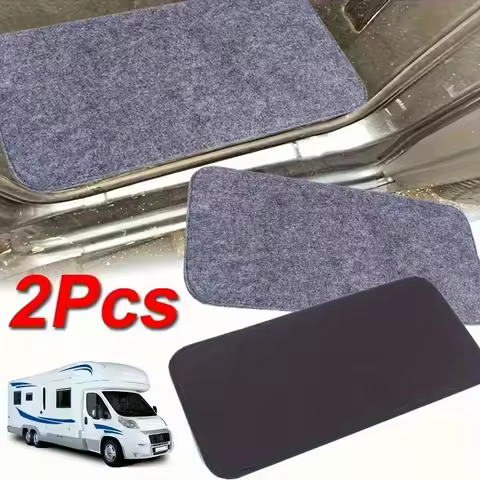 2pcs Caravan Door Step Mats Universal RV Cab Door Step Mats Thicken Fabric Anti-Slip Door Pads for Camper Motorhome Accessories