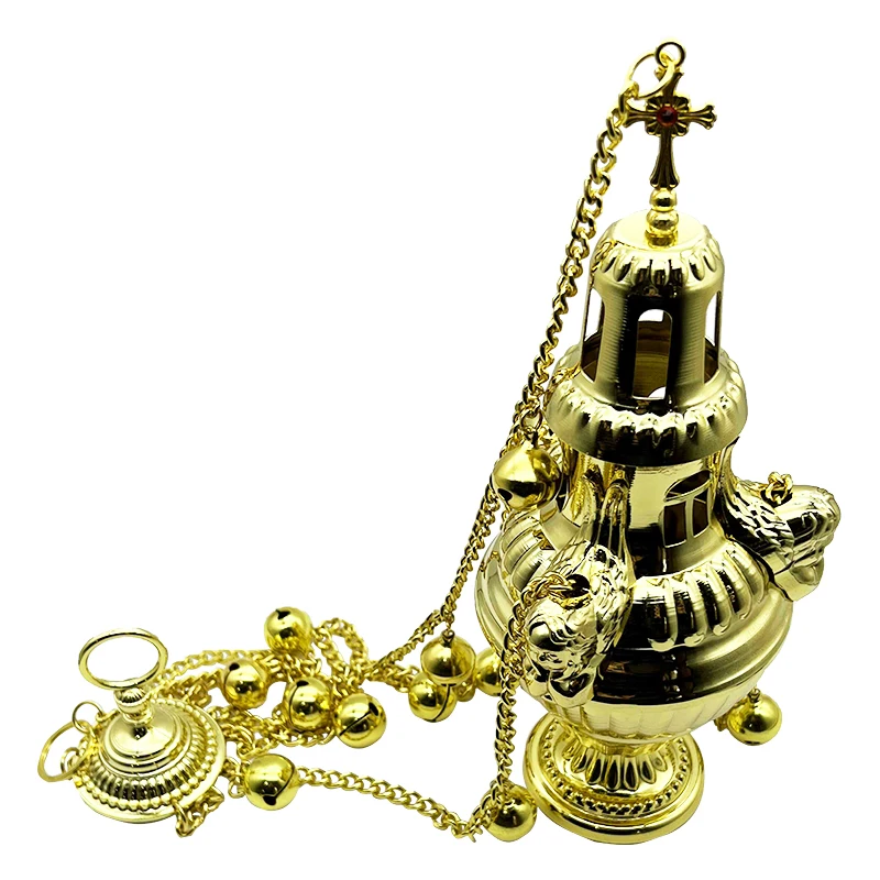 Orthodox Censer Gold Silver Incense Burner Wall Hanging Jesus Christian Decor Church Religious Supplies курильница благвоний