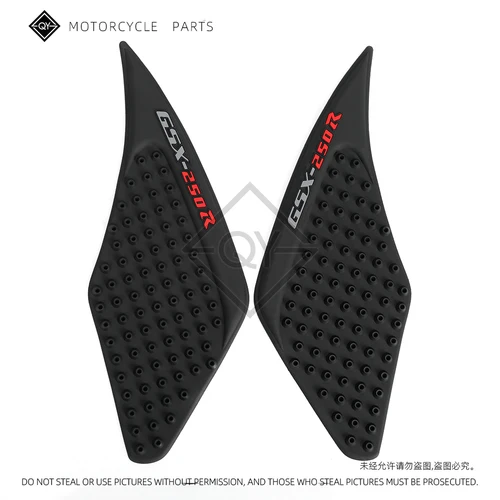 Imagen 1 del producto Almohadilla de tanque de combustible para motocicleta, pegatinas protectoras antideslizantes, calcomanías laterales para agarre de rodilla para SUZUKI GSX250R 2017-2018 GSX 250R 2017 2018