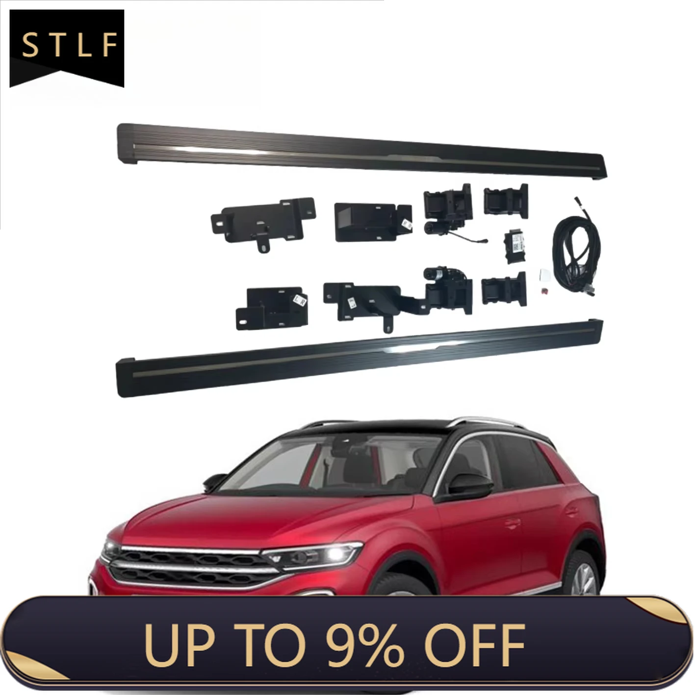 

Electric Running Boards Retractable Aluminum Alloy Automatic Folding Side Steps For VW T-roc with Carry Bag