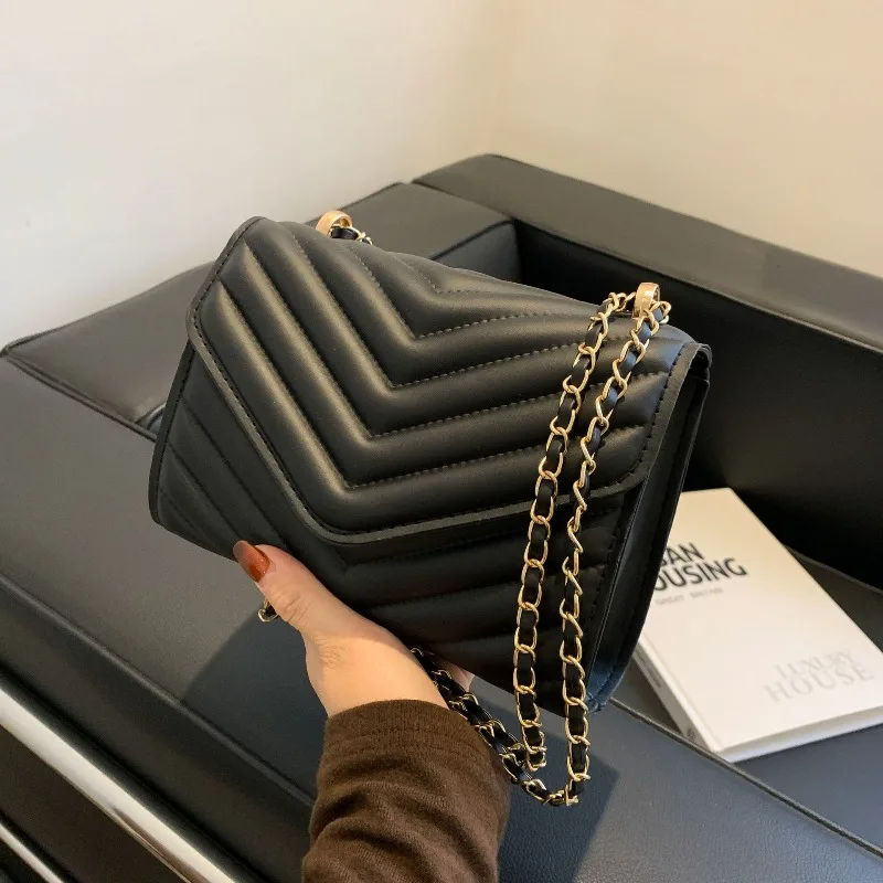 

Женская повседневная квадратная сумка | Сумка через плечо с текстурной отделкой | Корейская сумка через плечо | Модная универсальная женская сумка