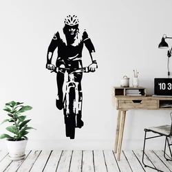 Bicycles Wall Decal Bike Sticker Vinyl Bicycle Sport Wall Sticker Cyclist Decal for Teens Boys Kids Room Decor Bike Gifts A600