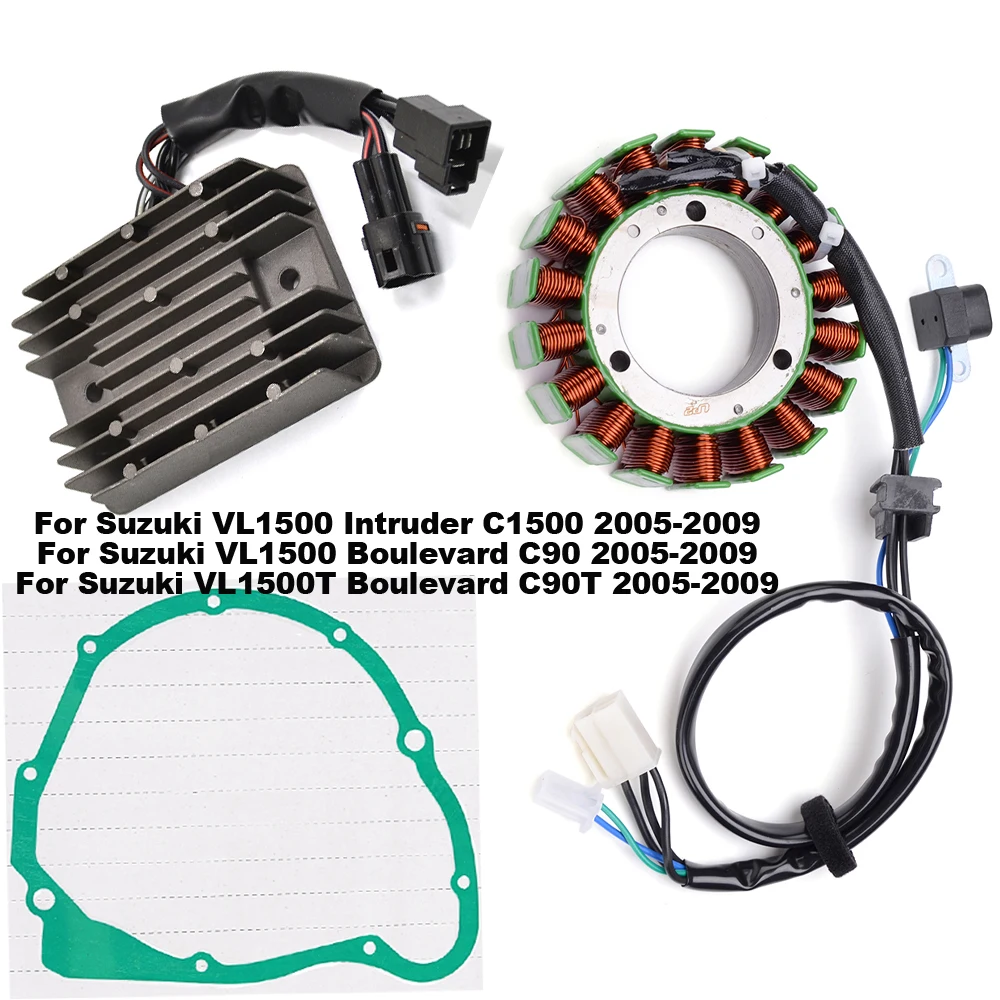 Junta rectificadora de bobina de estator para generador de motocicleta, para Suzuki VL1500 Intruder C1500 VL 1500 VL1500T Boulevard C90 C90T 2005-2009