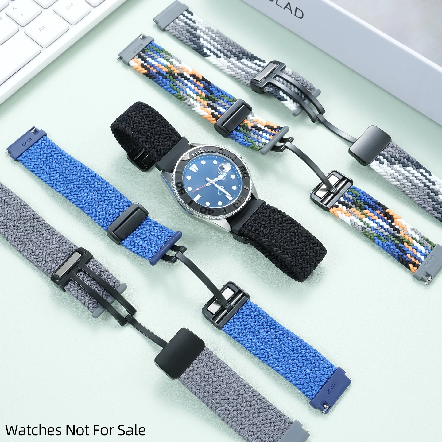 22mm Diver watch Band Elastic Nylon Loop Watch Strap Sweatproof For Casio Duro Marlin Swordfish MDV-106 MDV-107 Seiko SKX007 009