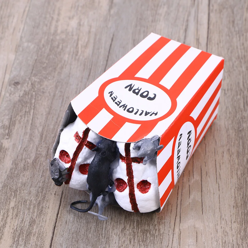 

2pcs Simulation Popcorn Decorations Safe Reusable Home Party Halloween Desktop Decor Fake Popcorn Model Rich Colors Non