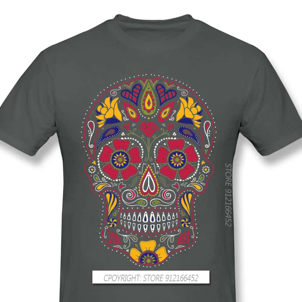 Mexican Sugar Skull Funny 2024 Popular New Arrival TShirt Day Of The Dead Oversize Cotton Shirt For Men T-Shirt