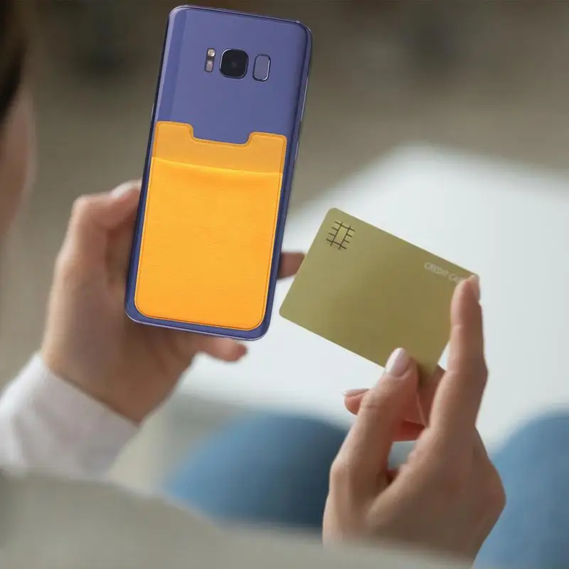 Unisex Fashion Elastic Mobile Phone Wallet Cell Phone Card Holder Case Adhesive Sticker Pocket Credit IDCard Holder​