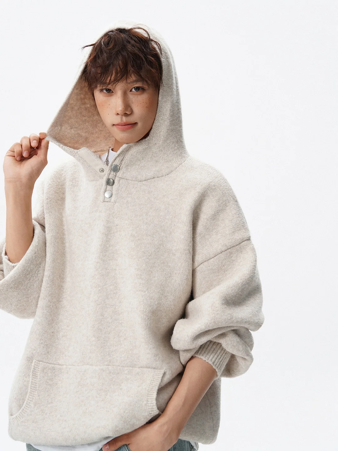 

Утепленная теплая ретро-толстовка мужская вязаная кофта Cleanfit для осени и зимы, модная повседневная свободная кофта с длинными рукавами