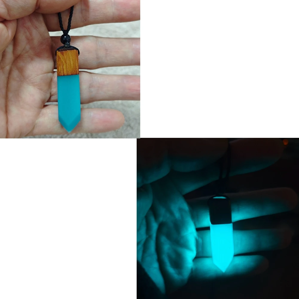 

Древнее деревянное ожерелье из смолы, светящееся в темноте, кулон, ювелирное изделие, подарок ABB012