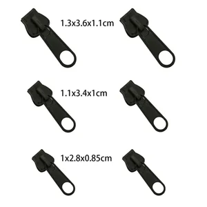 Black 6 PCs Universal Instant Reißverschluss Instant Reißverschluss Reparaturkit Reißverschluss Ersatz Schieberegler Rettung von Zähnen Neues Design zum Nähen DIY 8 Hauptverkäufe setzen Ziper - №1