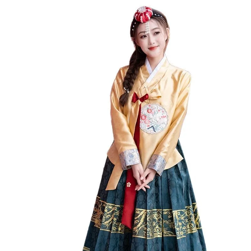 Asian Palace Cosplay Performance Clothing Wedding Dress Traditional Hanbok Dress Korean Fashion Ancient Costumes Minority Party