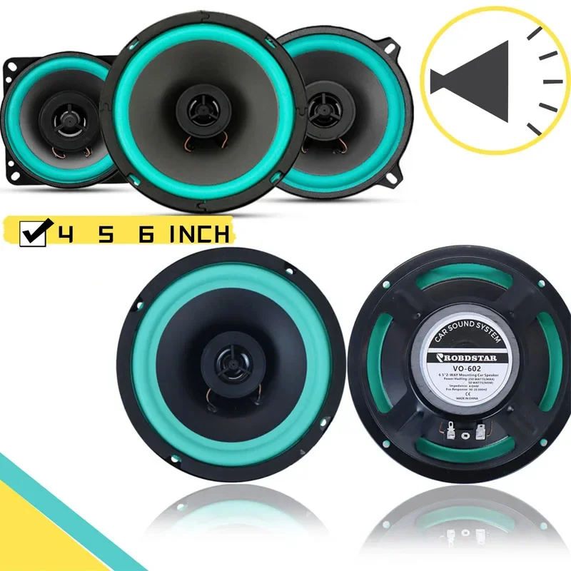 

Universal Car Speakers 4/5/6 Inch Coaxial Subwoofer HiFi Automotive Audio Full Range Stereo Music Upgrade for Vehicles