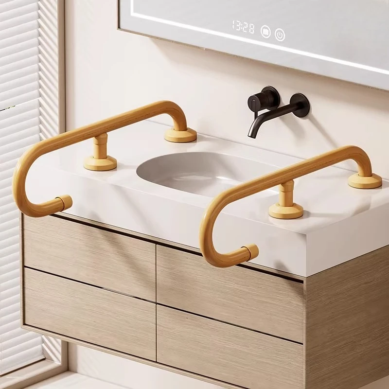 

Защитная направляющая для раковины в ванной комнате — поручни с полимерным покрытием для пожилых людей и инвалидов, противоскользящие поручни для умывальника с легкой установкой